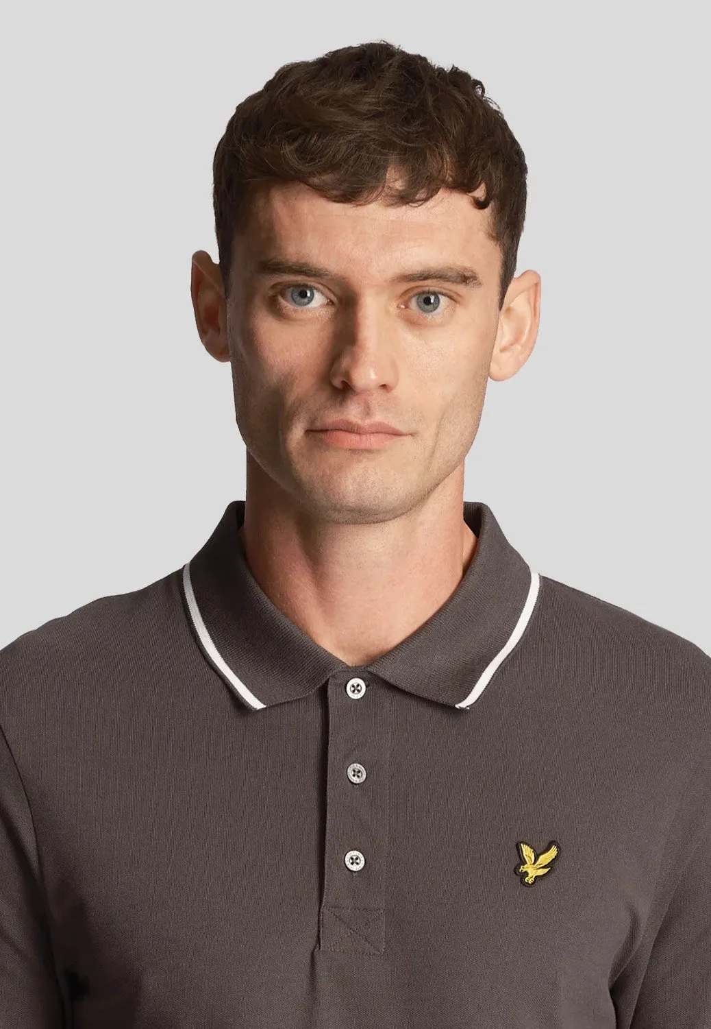 Lyle & Scott - Tipped Gun Metal/White - Polo
