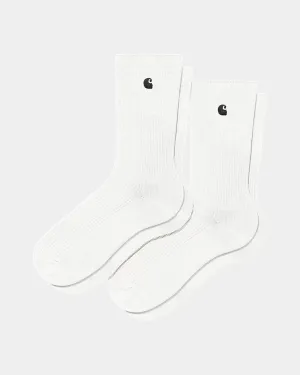 Madison Socks (2 Pack) | White / Black Carhartt WIP