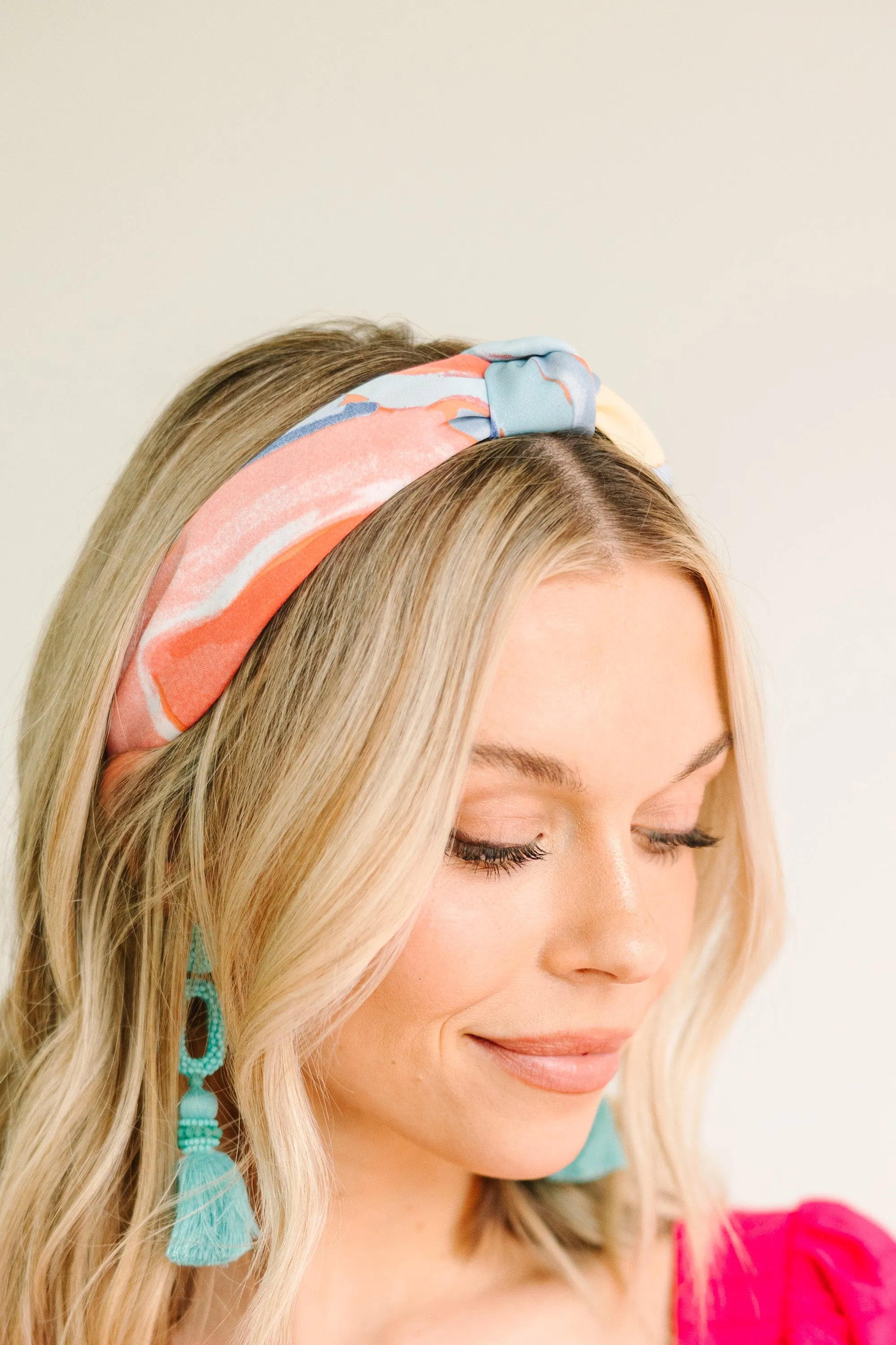 Make You Happy Blue and Pink Headband