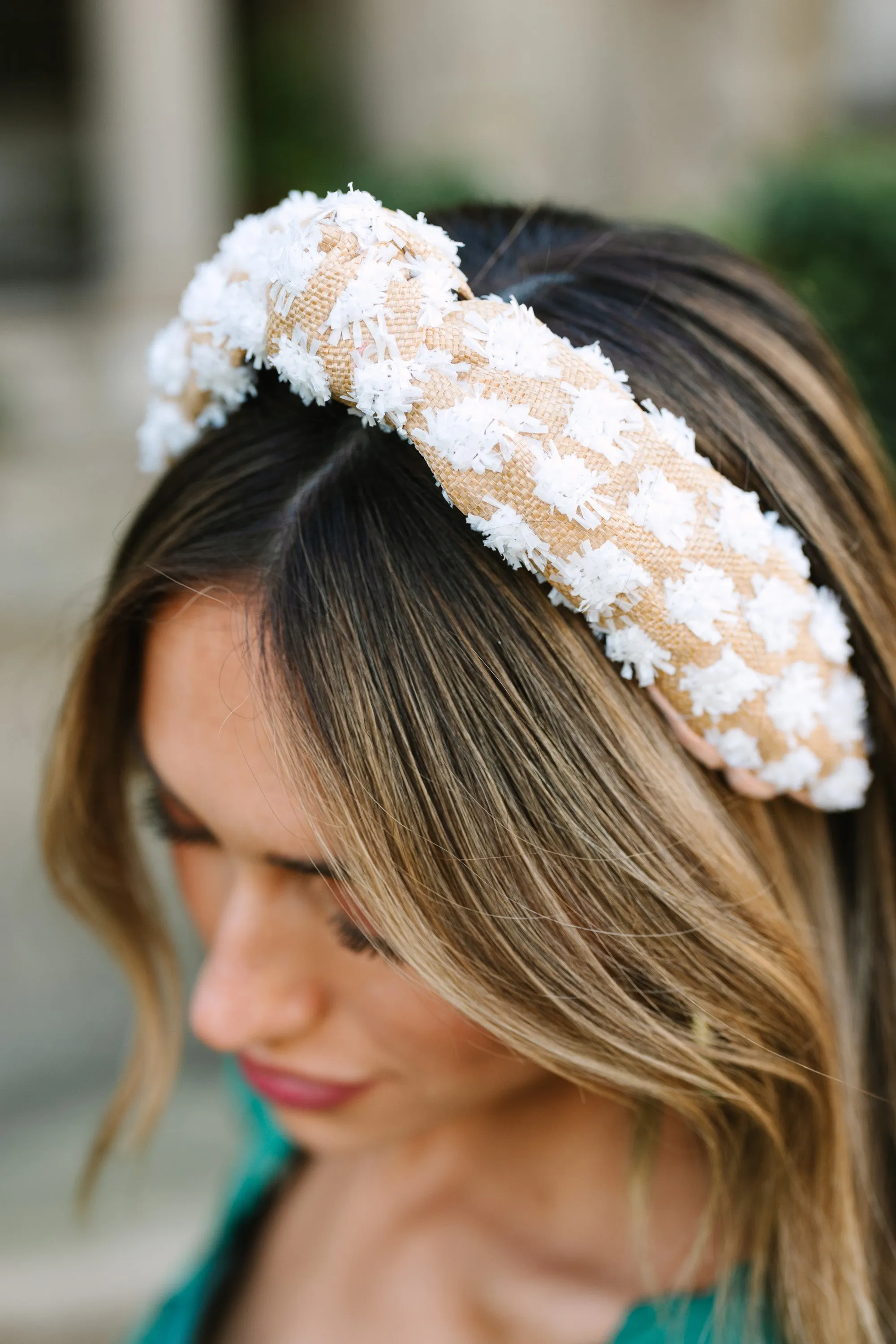 Make You Happy White Headband