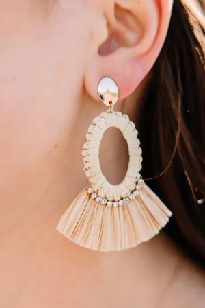 Make You Smile Natural White Earrings