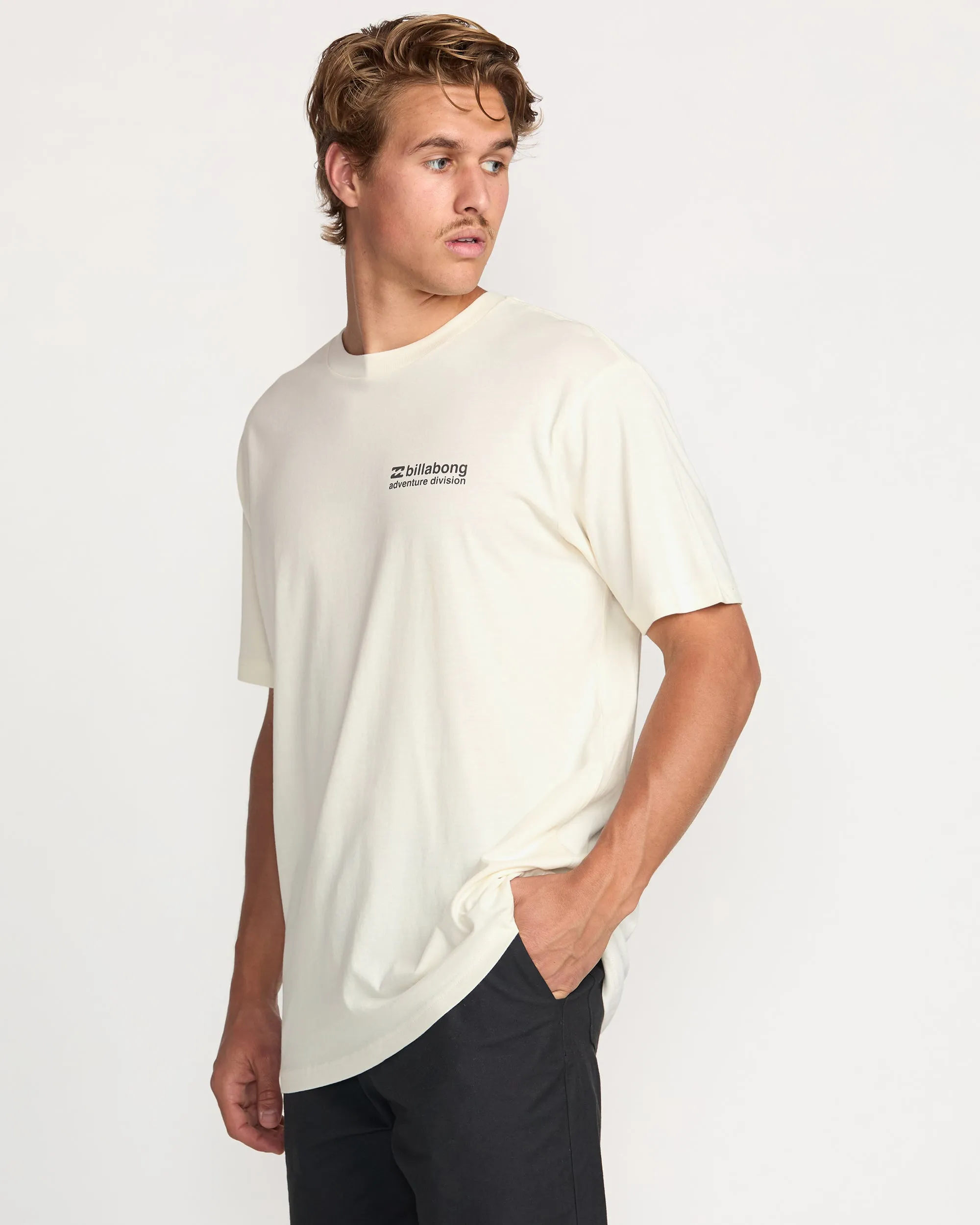 Making Tracks A/Div Tee - Off White Billabong