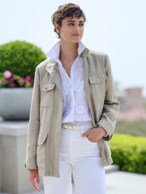 Malin Metallic Linen Field Jacket