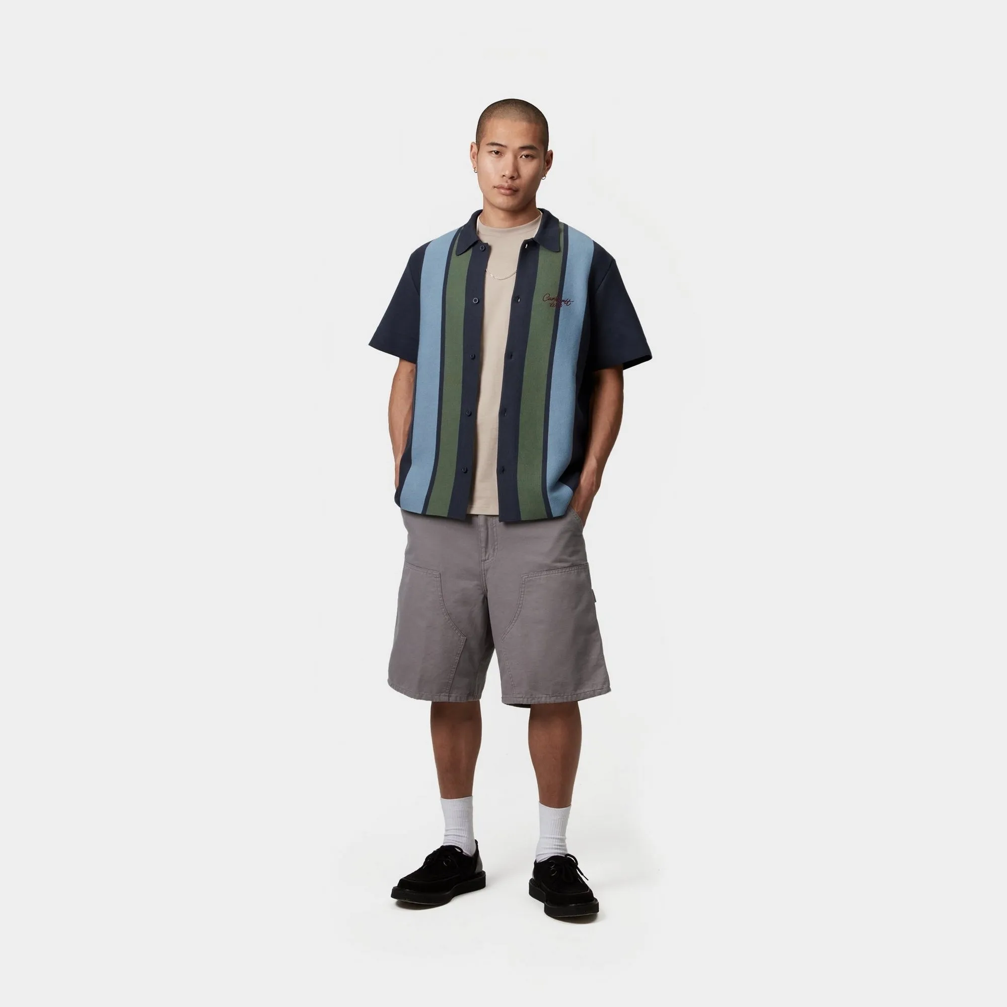 Memory Knit Shirt | Ink Percy Stripe Carhartt WIP