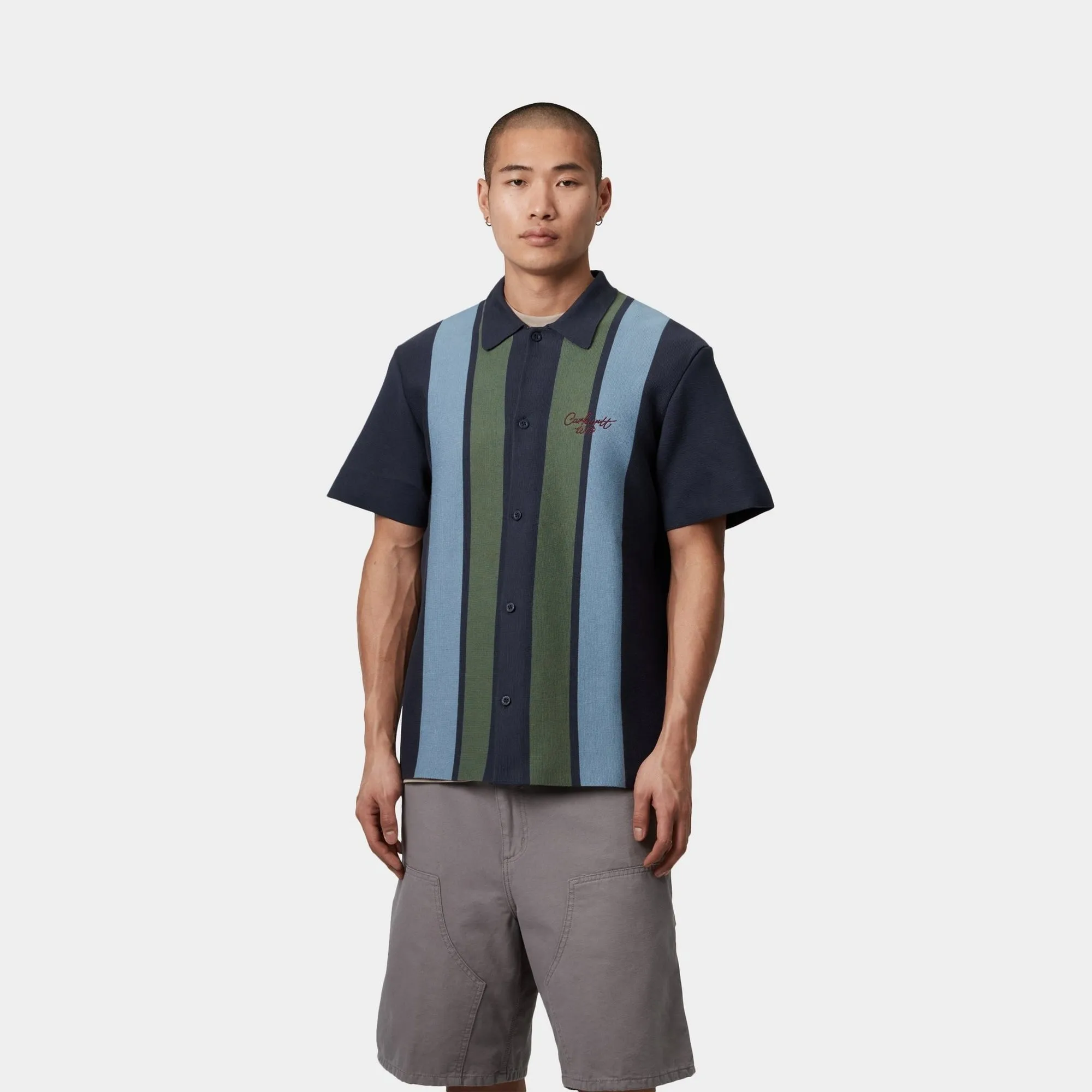 Memory Knit Shirt | Ink Percy Stripe Carhartt WIP