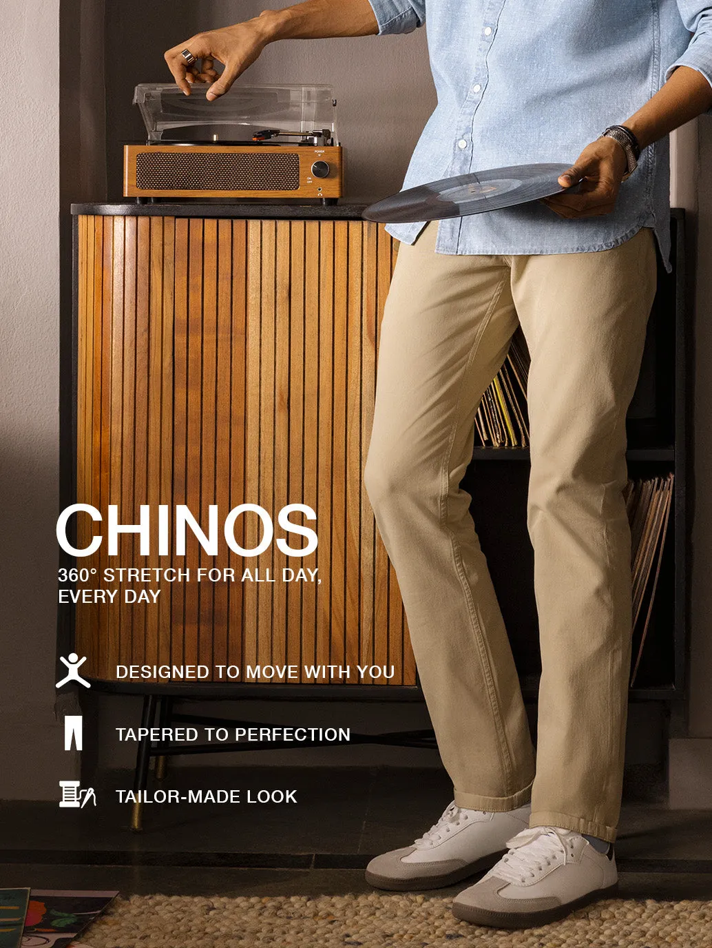 Men's 511 Dark Green Slim Fit Chinos LEVI'S