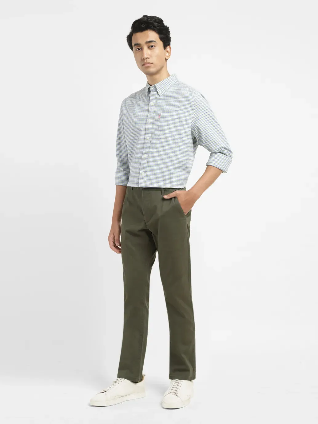 Men's 511 Dark Green Slim Fit Chinos LEVI'S