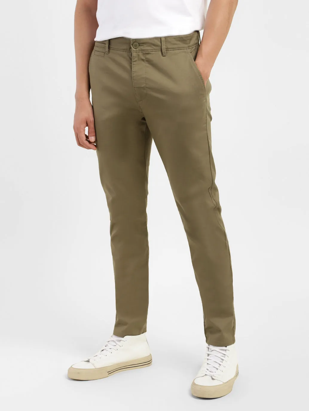 Men's 512 Olive Green Slim Tapered Fit Trousers LEVI'S