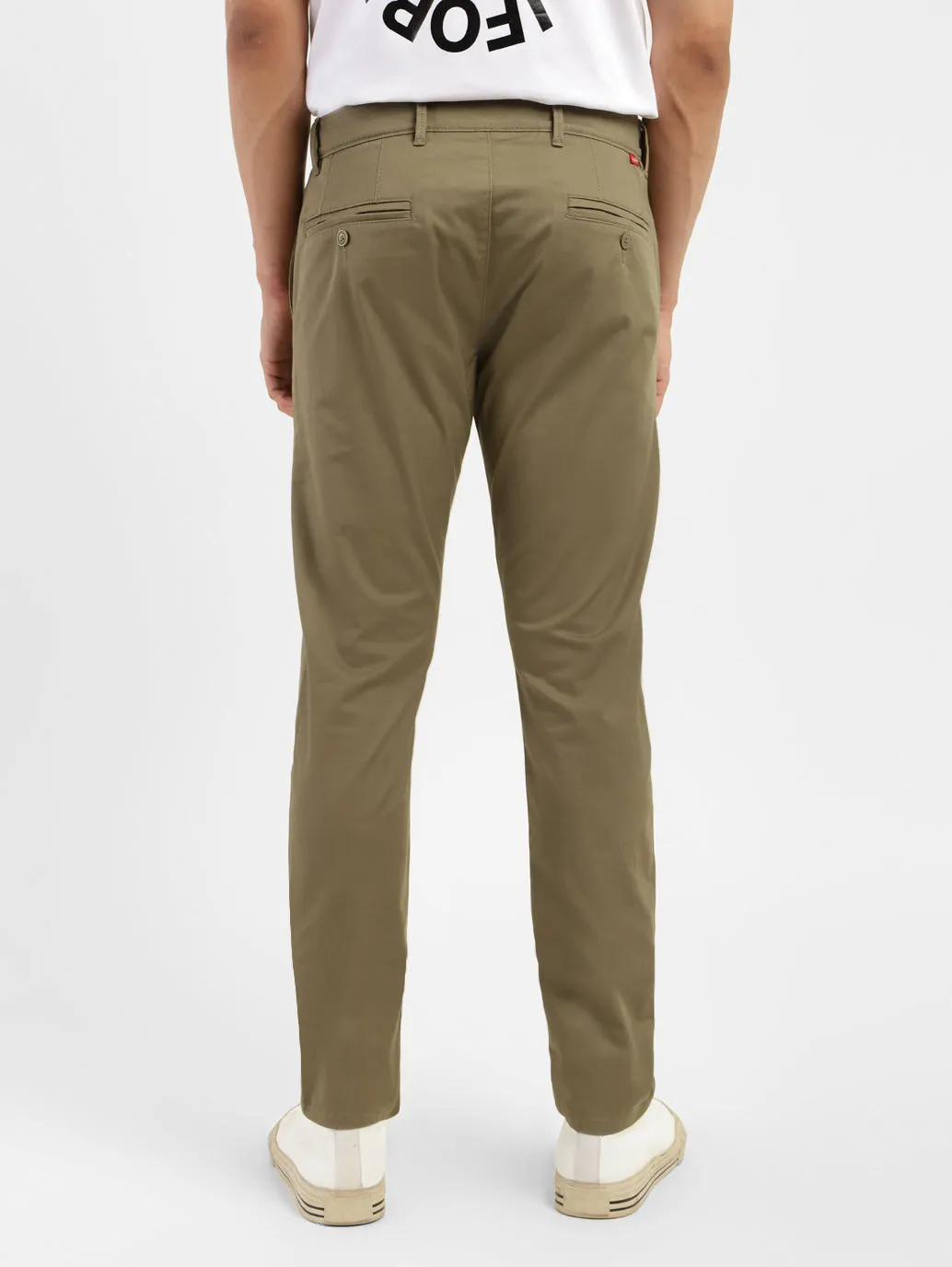 Men's 512 Olive Green Slim Tapered Fit Trousers LEVI'S