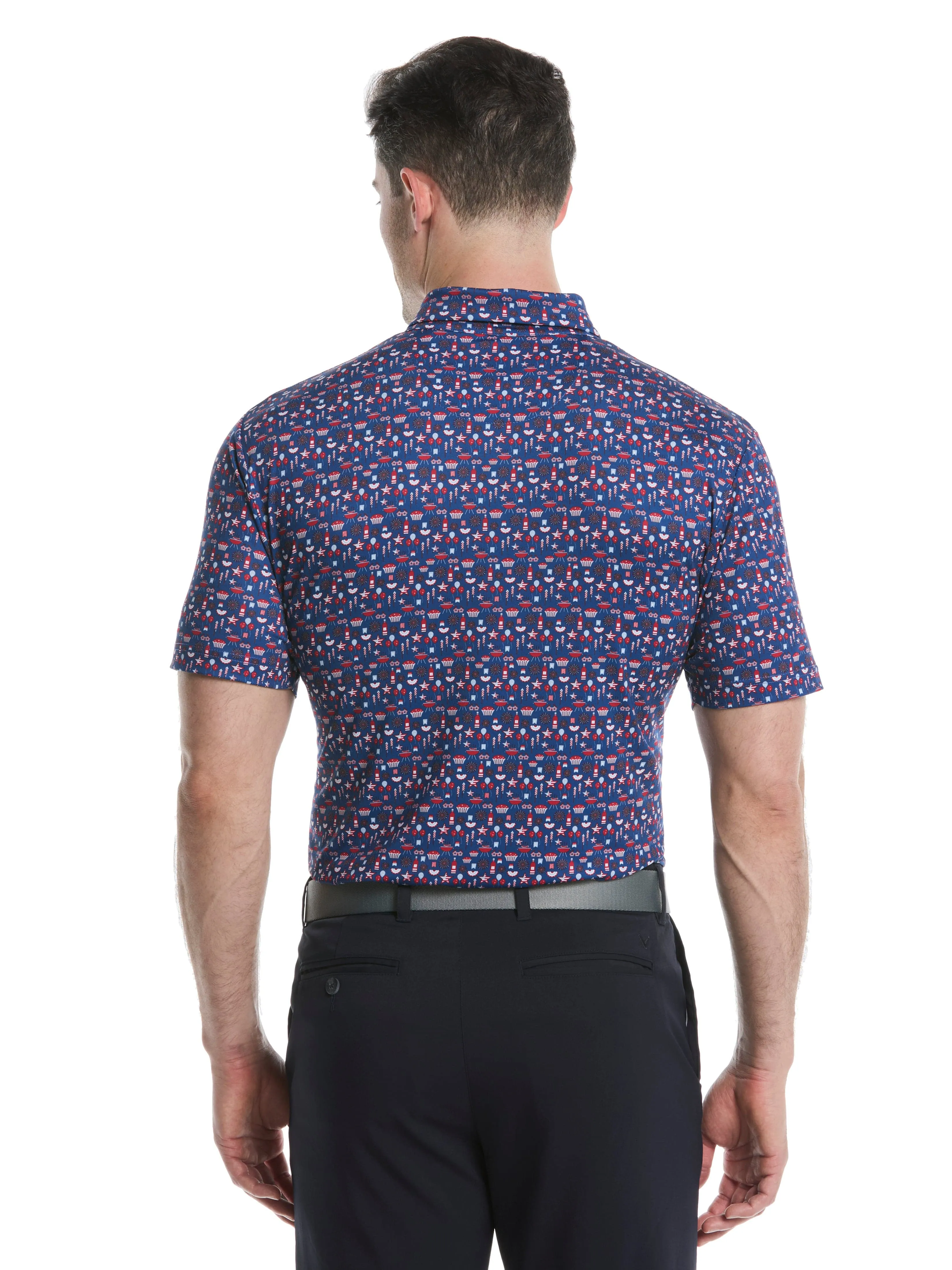 Mens Americana Print Polo Callaway Apparel