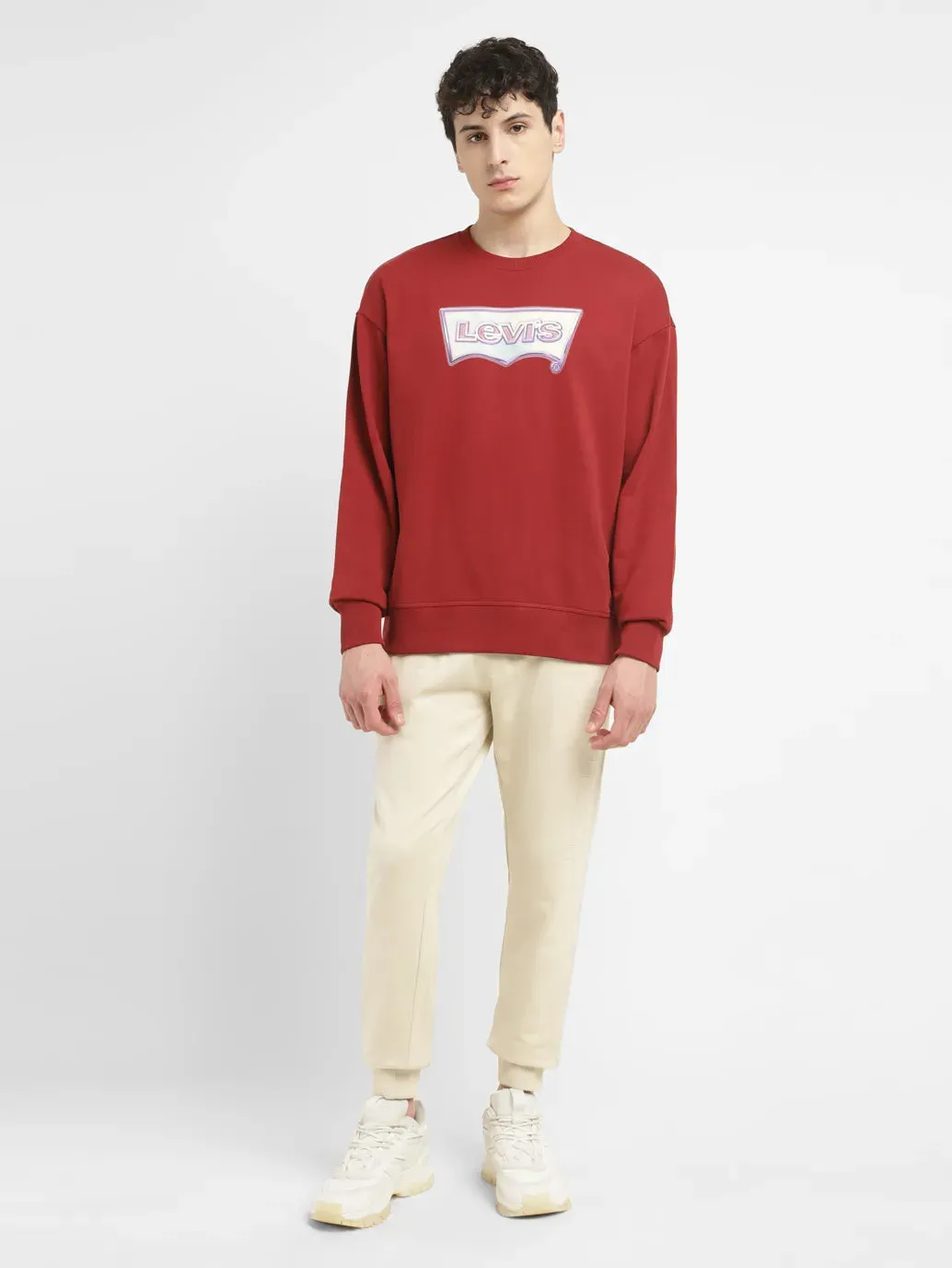 Men's Brand Logo Crew Neck Sweatshirt LEVI'S