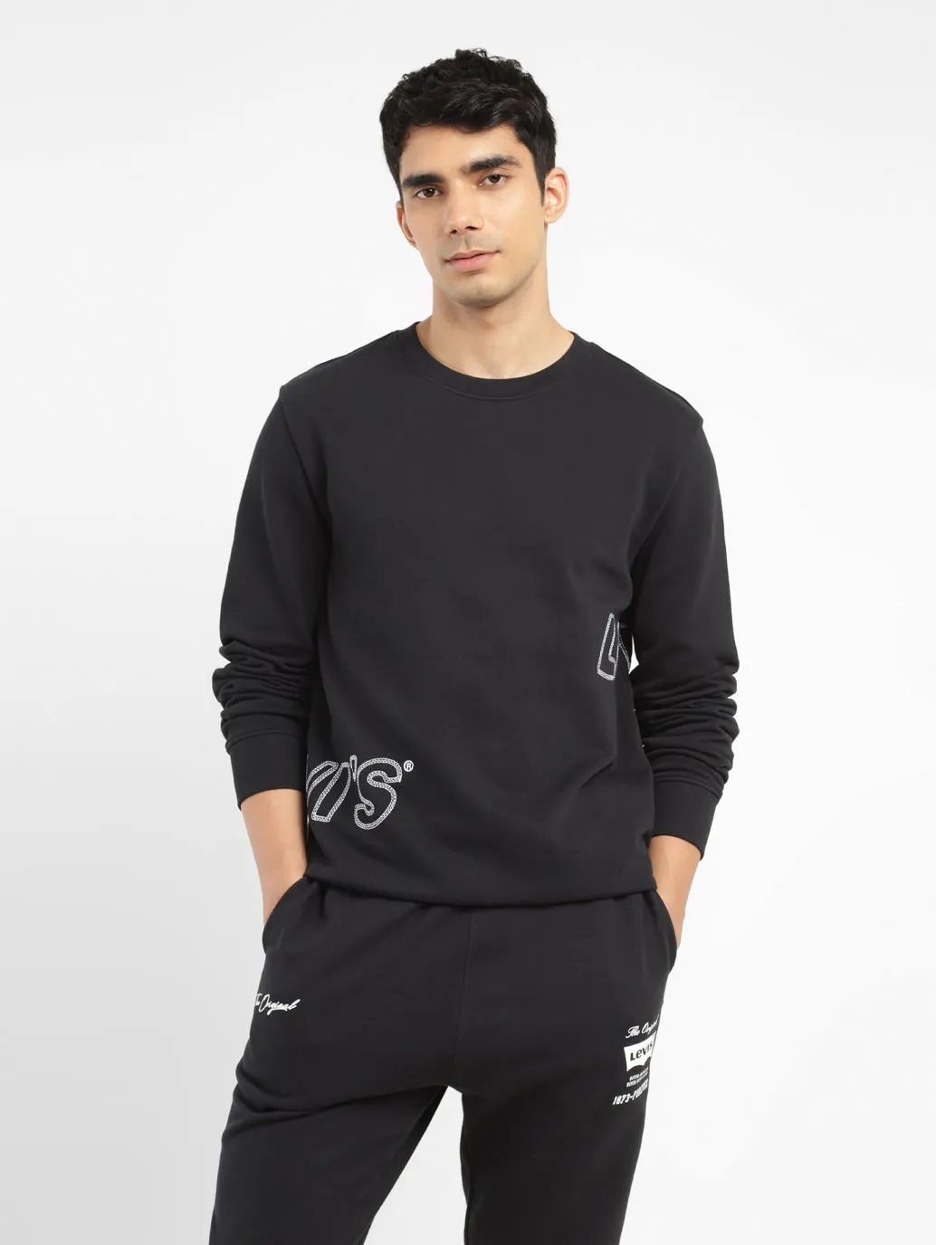 Men's Brand Logo Crew Neck Sweatshirt LEVI'S