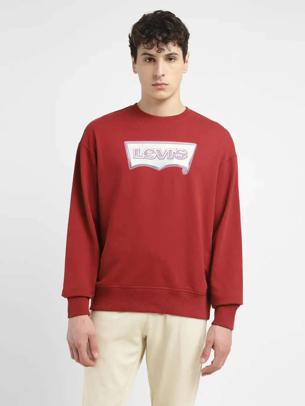 Men's Brand Logo Crew Neck Sweatshirt LEVI'S