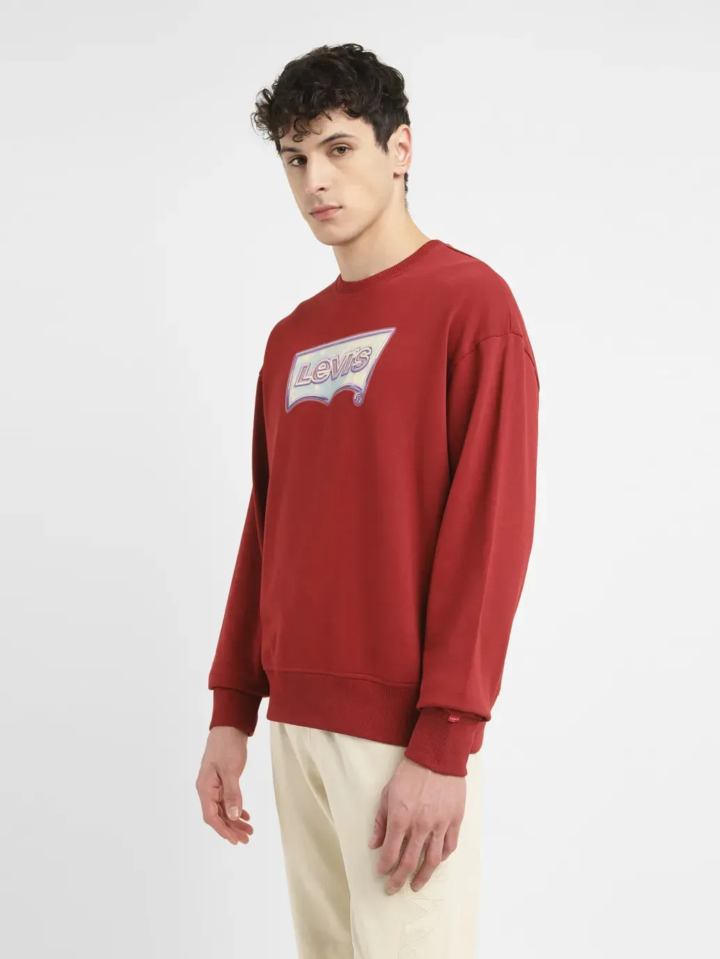 Men's Brand Logo Crew Neck Sweatshirt LEVI'S