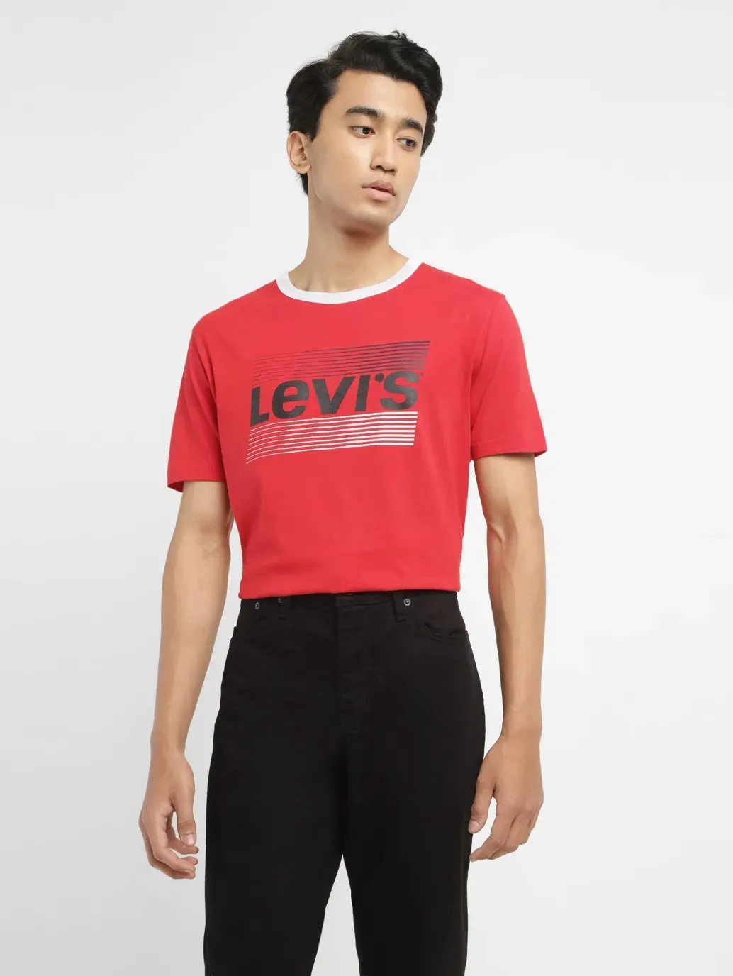 Men's Brand Logo Slim Fit T-shirt LEVI'S