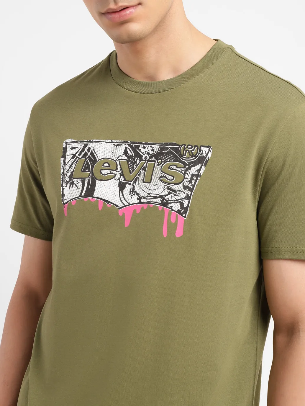 Men's Brand Logo Slim Fit T-shirt LEVI'S