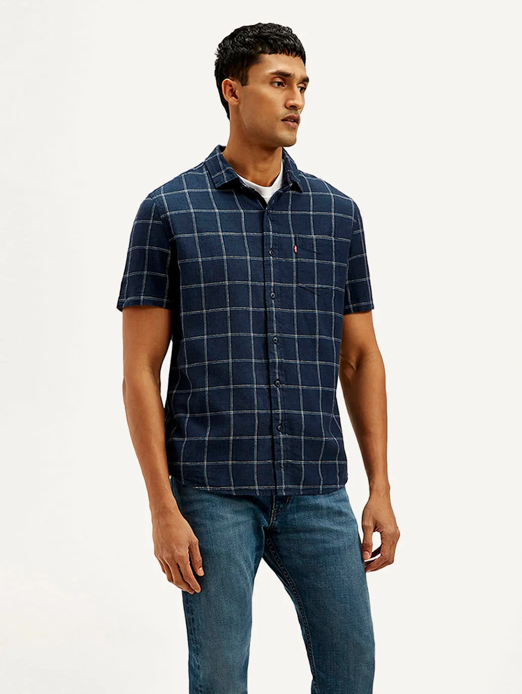 Men's Checkered Slim Fit Linen Shirt LEVI'S