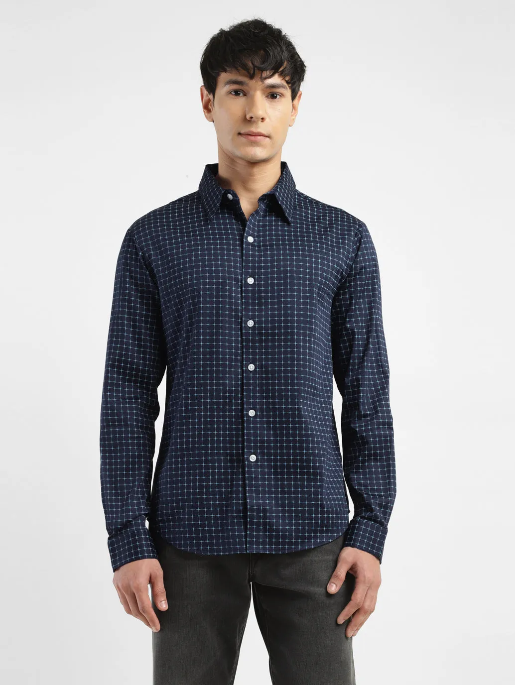 Men's Checkered Spread Collar Shirt LEVI'S