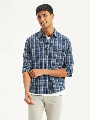 Men's Checkered Spread Collar Shirt LEVI'S
