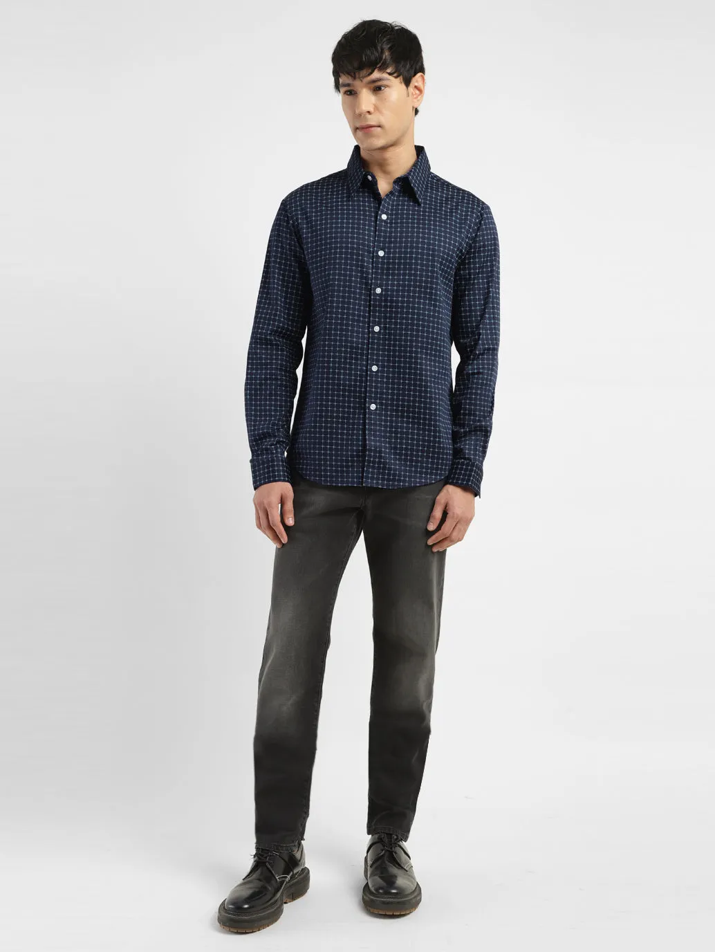 Men's Checkered Spread Collar Shirt LEVI'S