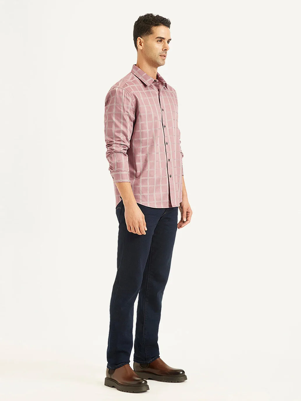 Men's Checkered Spread Collar Shirt LEVI'S