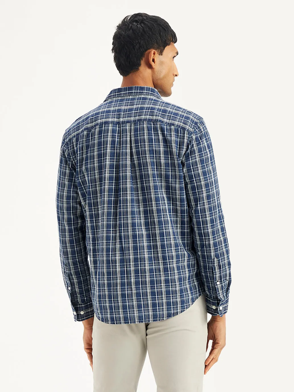 Men's Checkered Spread Collar Shirt LEVI'S