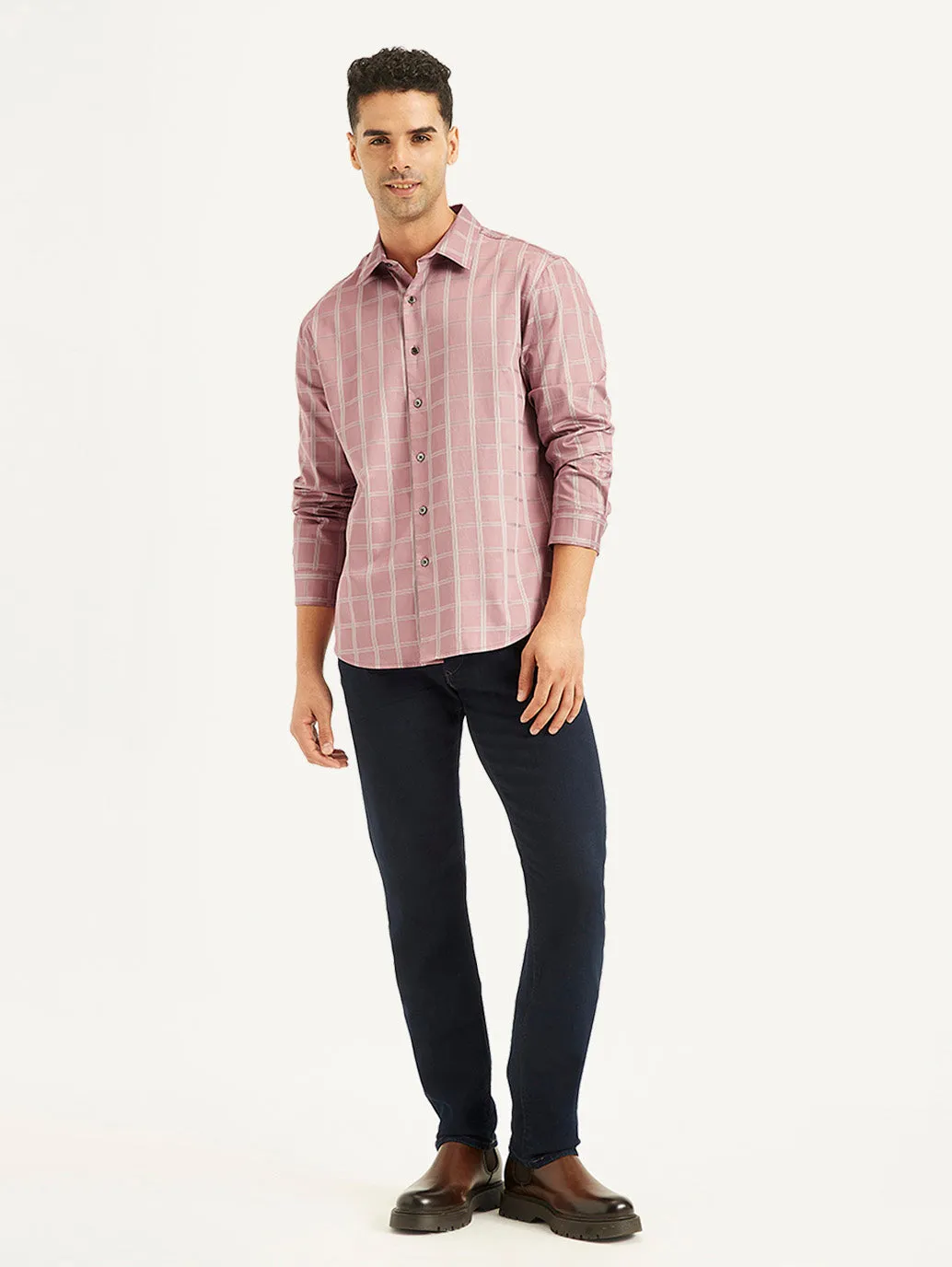 Men's Checkered Spread Collar Shirt LEVI'S