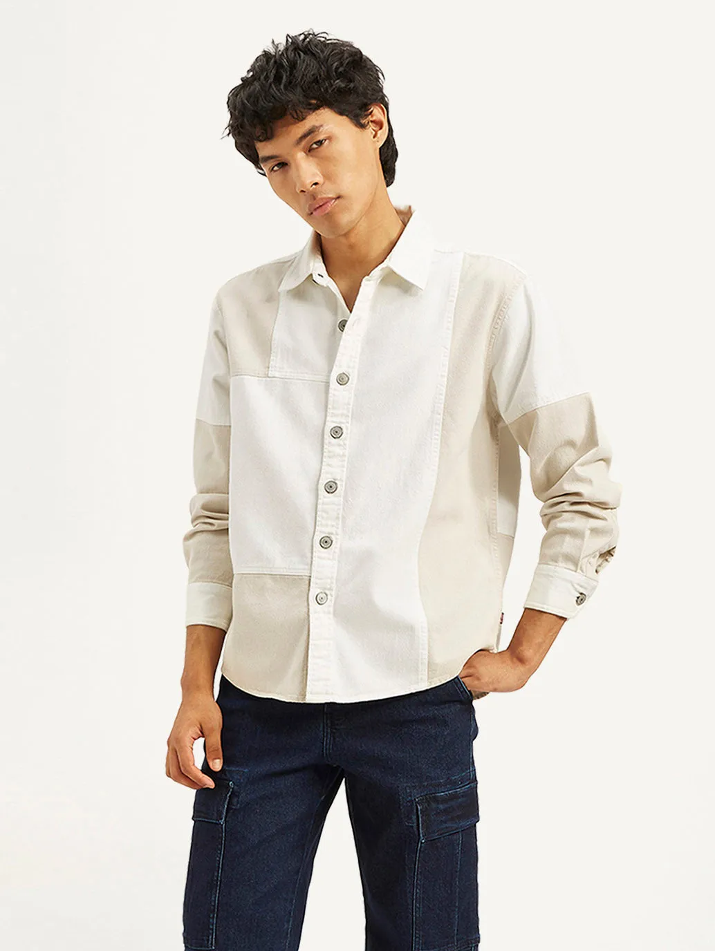 Men's Colorblock Relaxed Fit Denim Overshirt LEVI'S