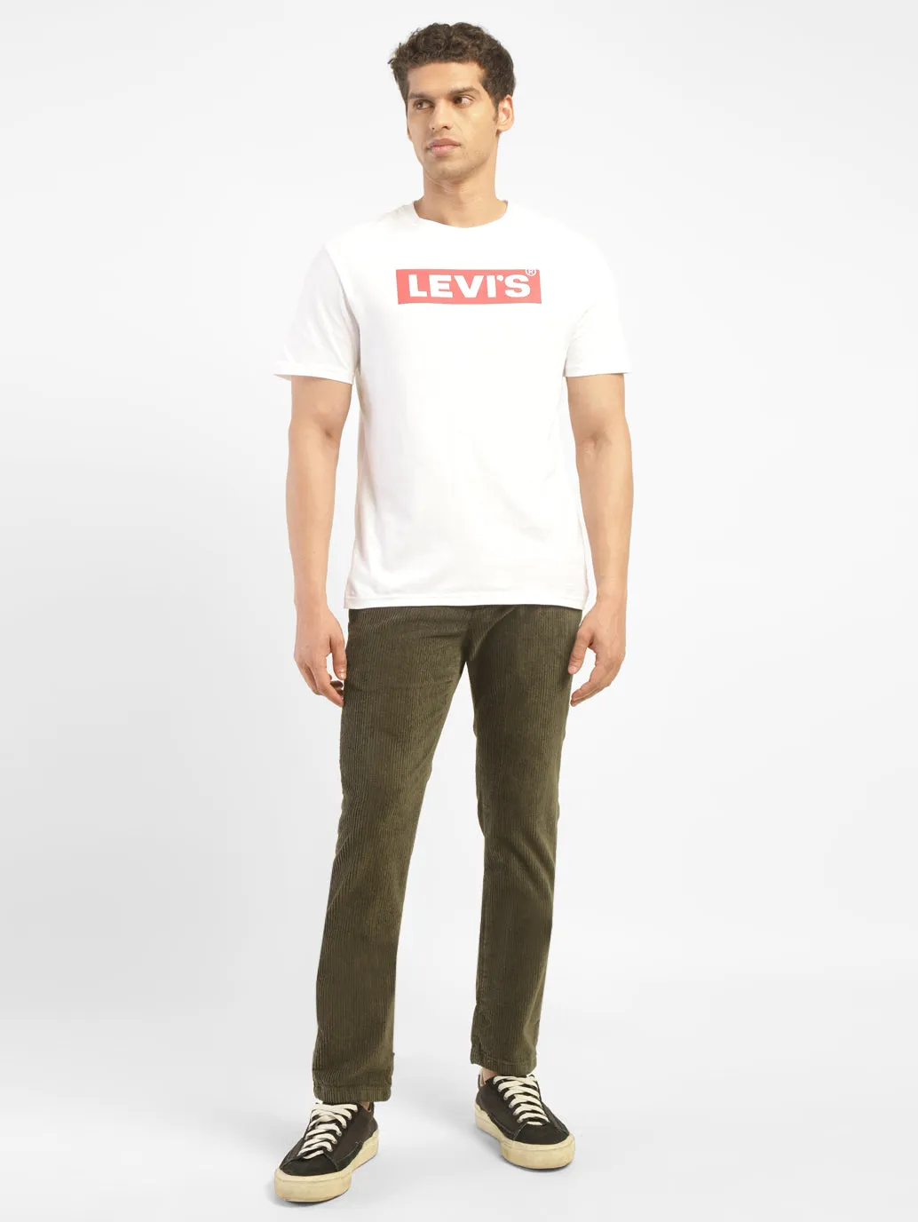 Men's Green Regular Fit Trousers LEVI'S