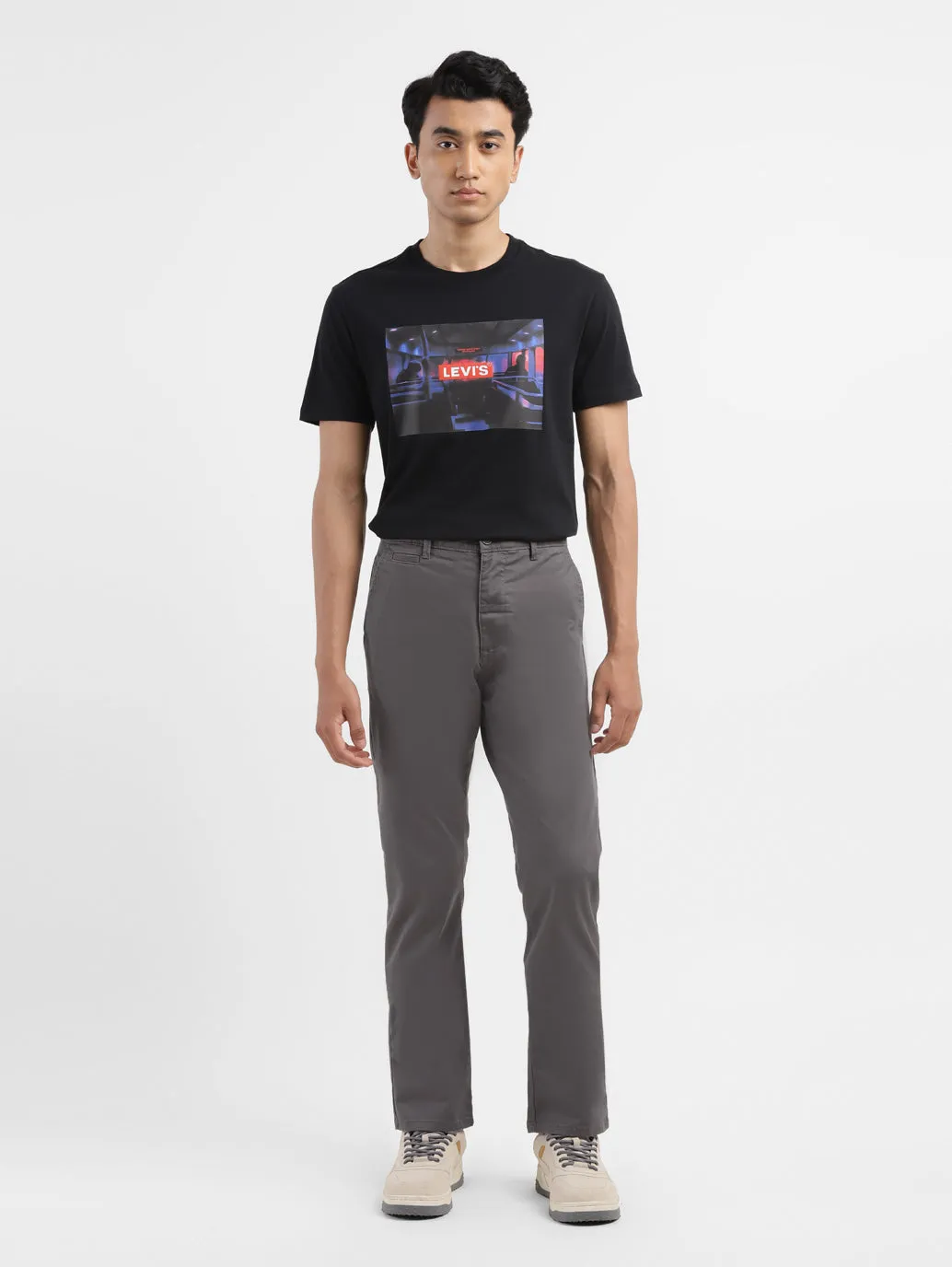 Men's Men's Grey Slim Fit Trousers LEVI'S