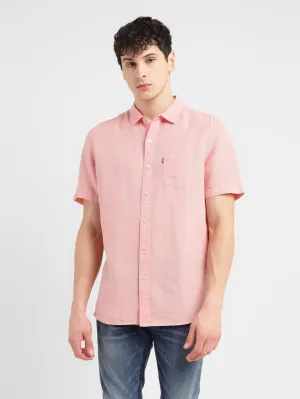 Men's Pink Solid Slim Fit Shirt LEVI'S