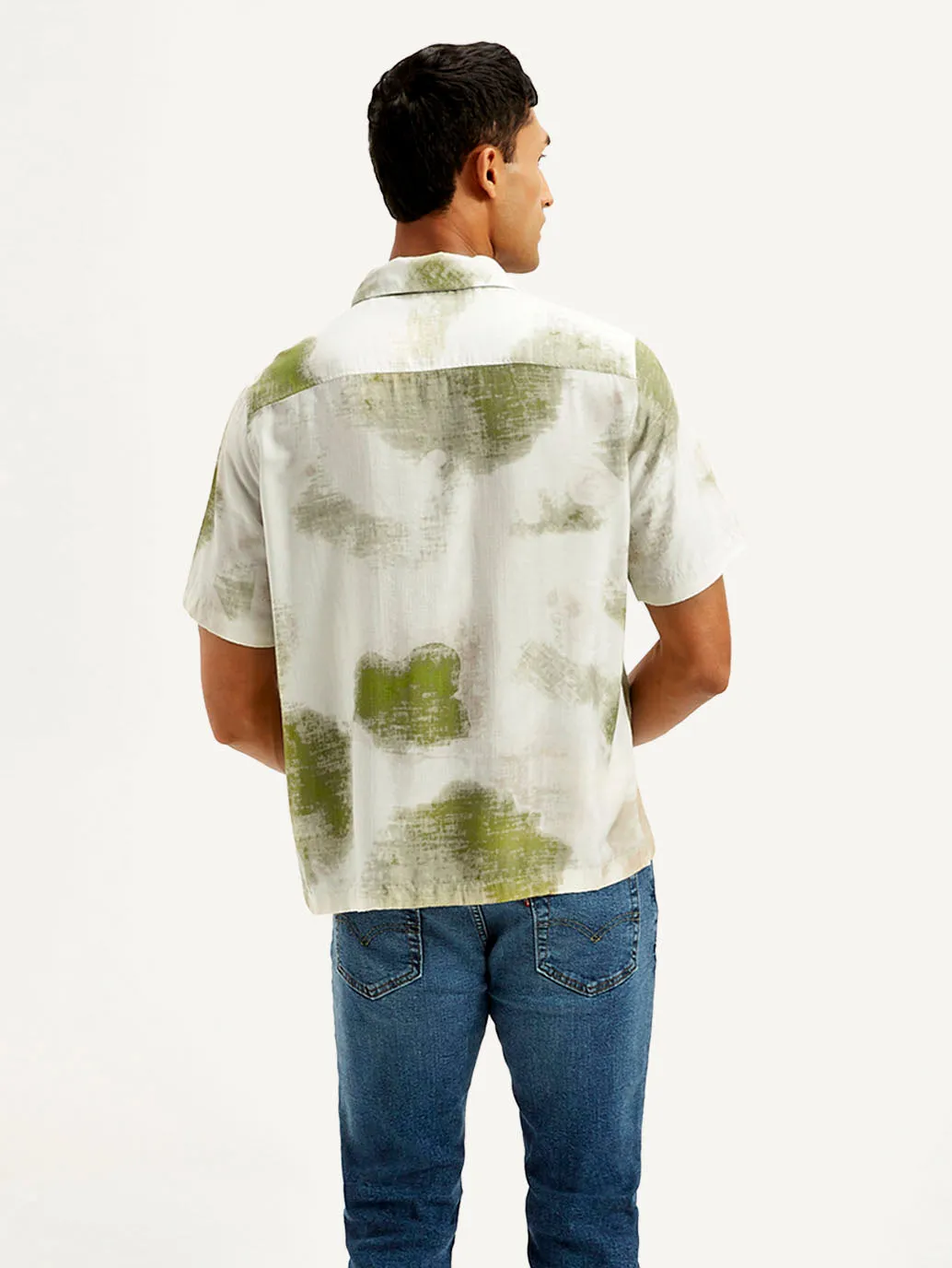 Men's Resort Collar Abstract Relaxed Fit Shirt LEVI'S