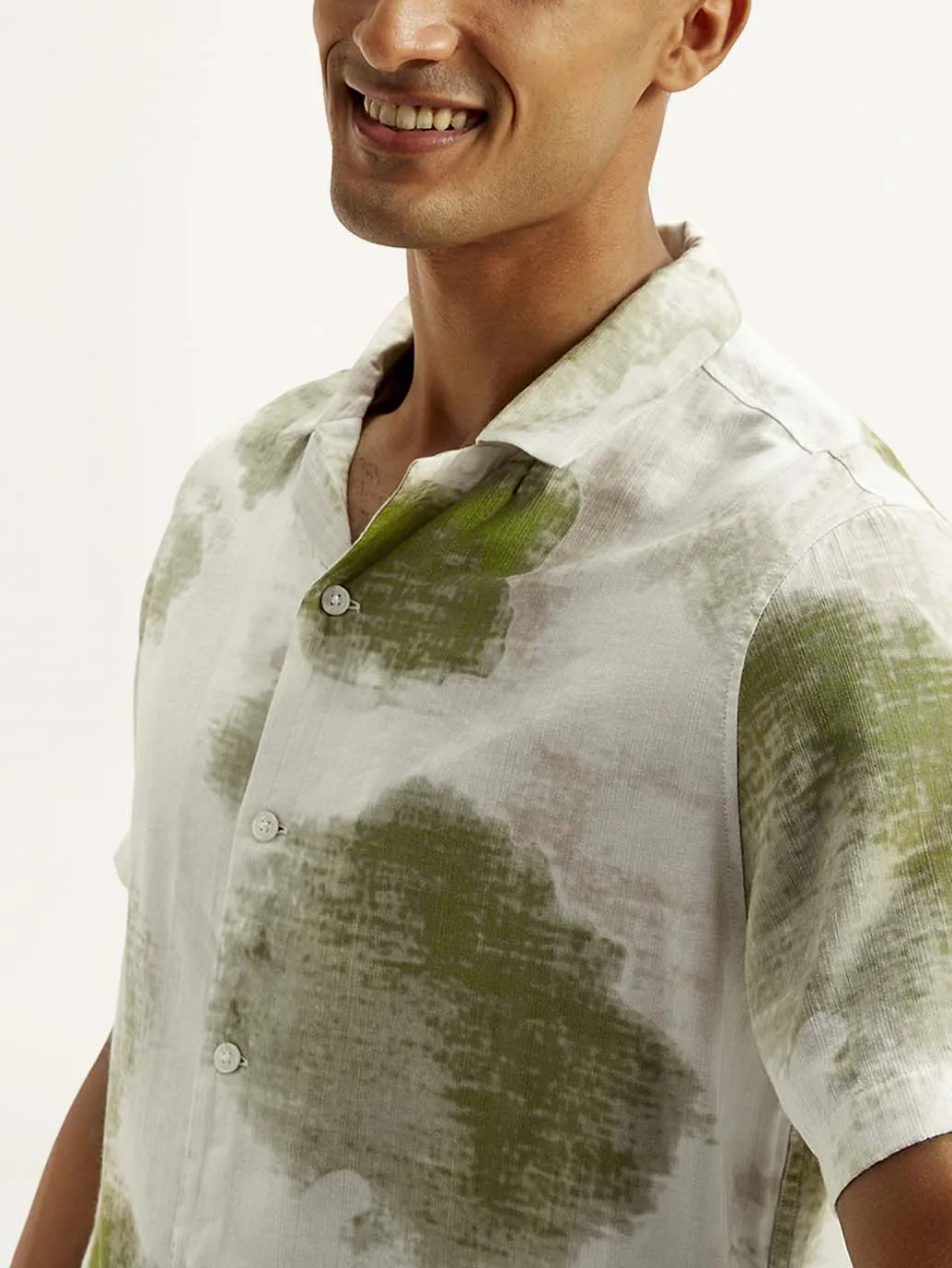 Men's Resort Collar Abstract Relaxed Fit Shirt LEVI'S