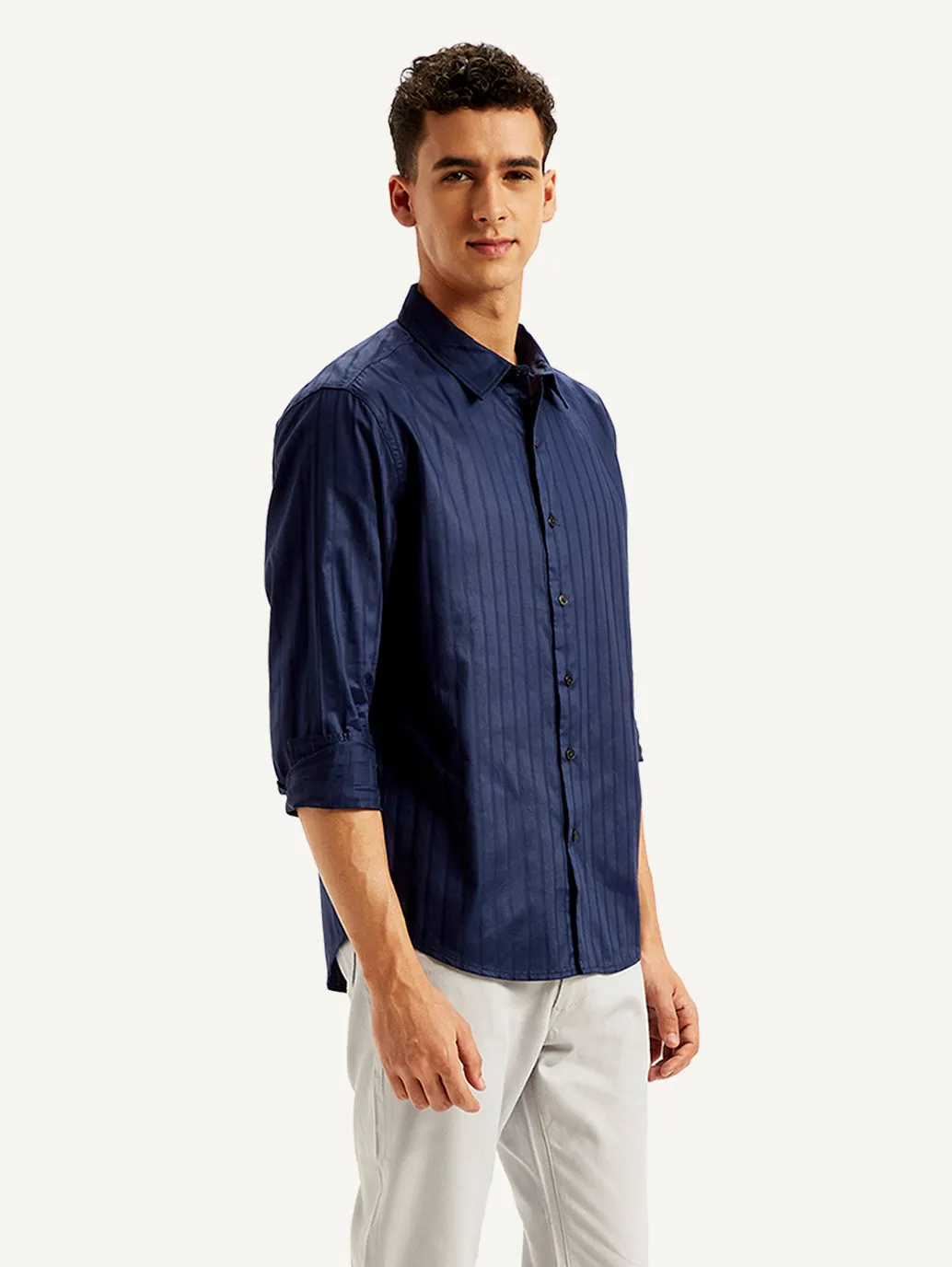 Men's Self Design Slim Fit Shirt LEVI'S