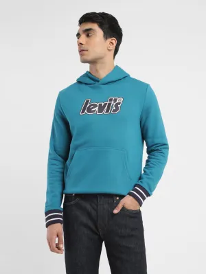 Men's Solid Blue Hooded Sweatshirt LEVI'S