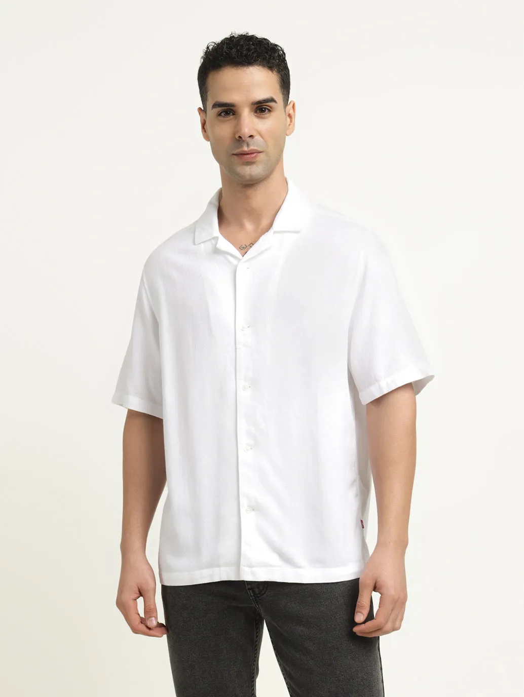 Men's Solid Camp Collar Shirt LEVI'S