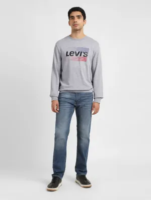 Men's Solid Grey Crew Neck Sweatshirt LEVI'S