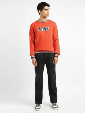 Men's Solid Red Crew Neck Sweatshirt LEVI'S