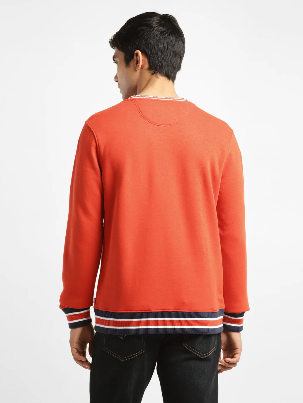 Men's Solid Red Crew Neck Sweatshirt LEVI'S