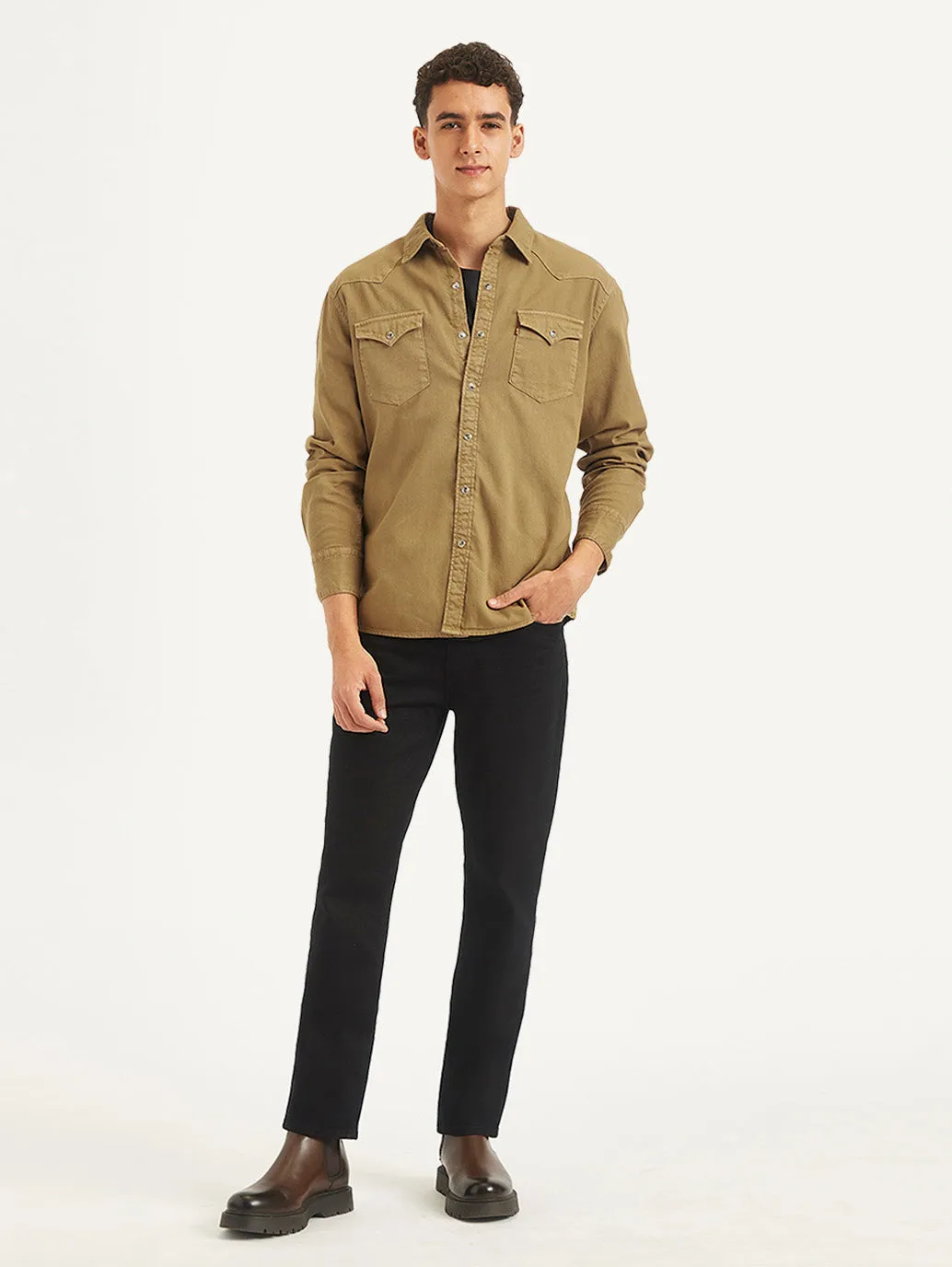 Men's Solid Slim Fit Denim Shirt LEVI'S
