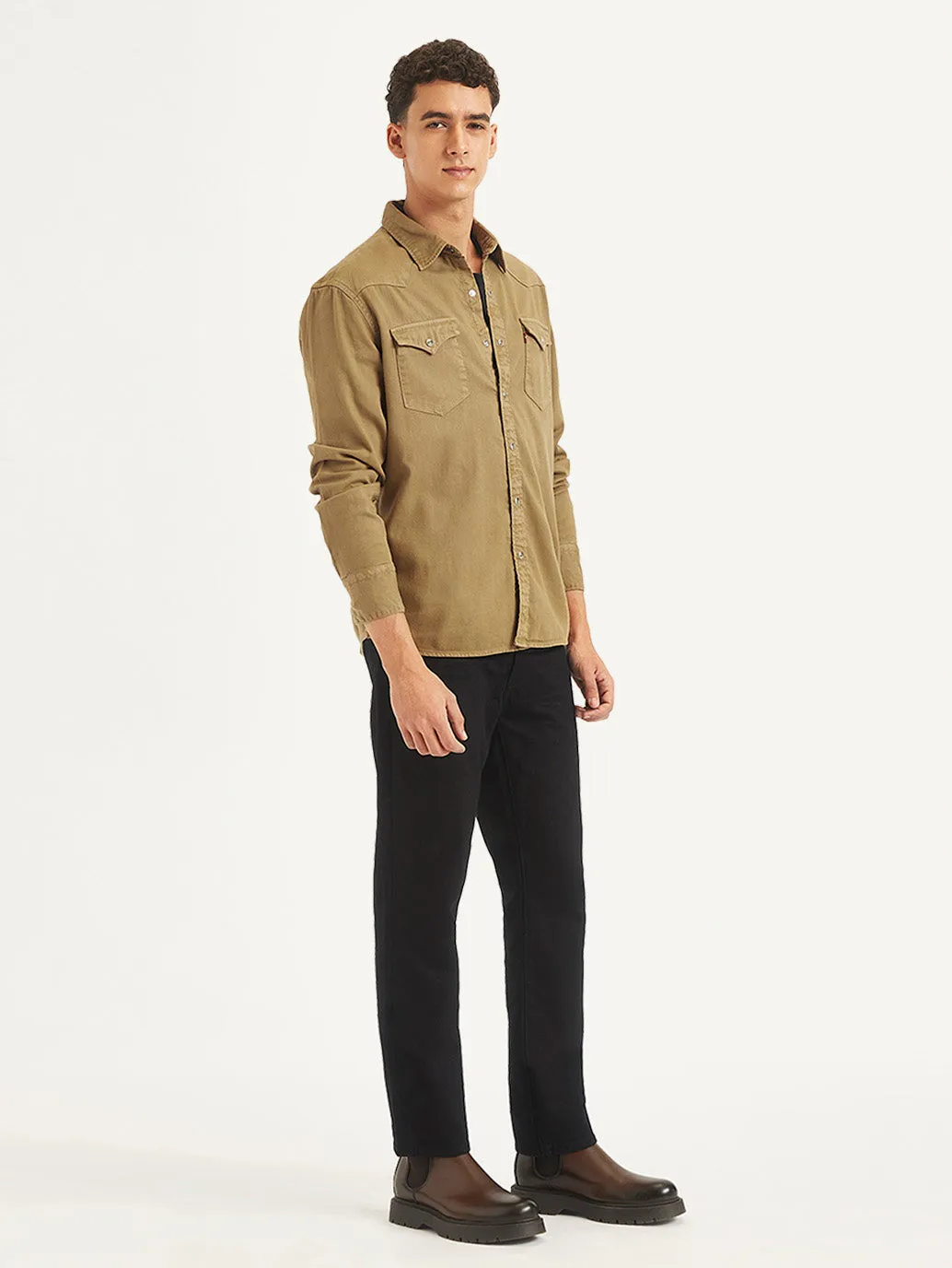 Men's Solid Slim Fit Denim Shirt LEVI'S