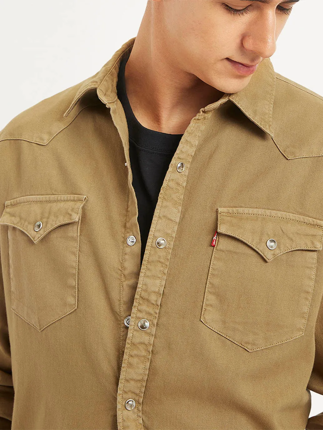 Men's Solid Slim Fit Denim Shirt LEVI'S