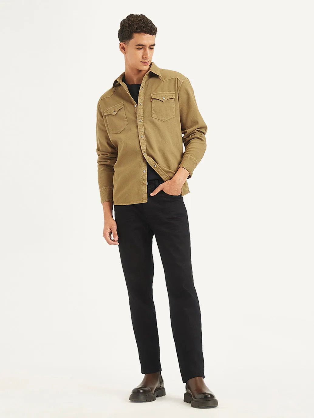 Men's Solid Slim Fit Denim Shirt LEVI'S