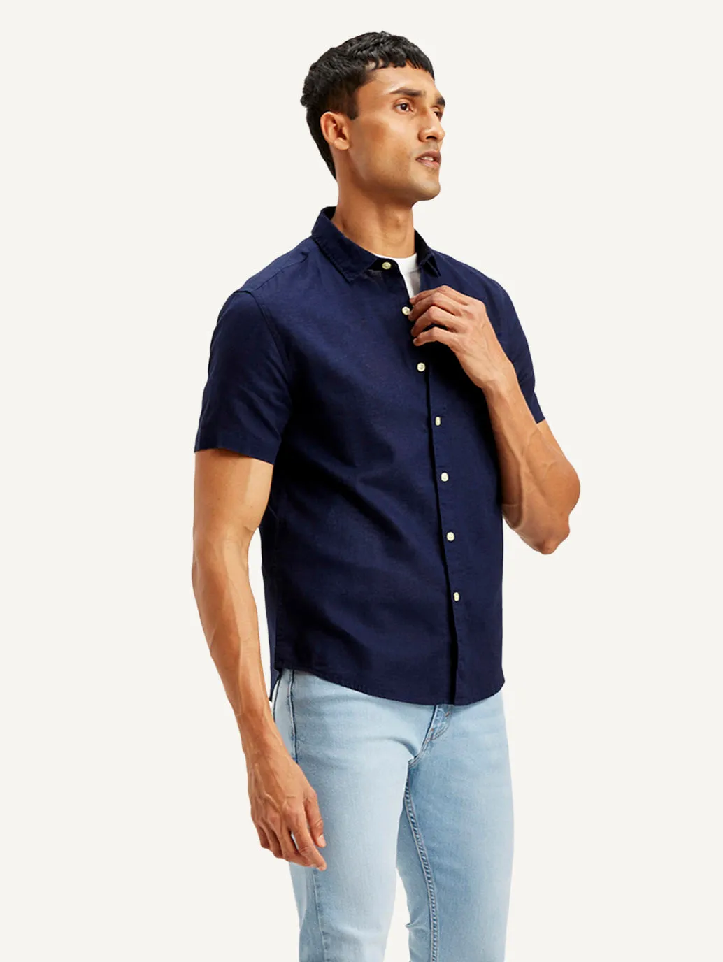 Men's Solid Slim Fit Linen Shirt LEVI'S