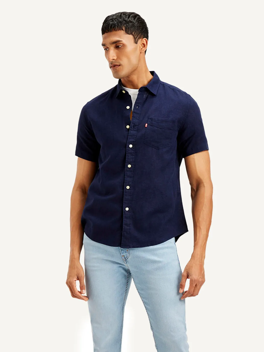 Men's Solid Slim Fit Linen Shirt LEVI'S