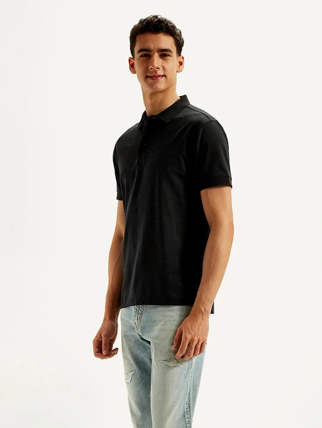 Men's Solid Slim Fit Polo T-shirt LEVI'S