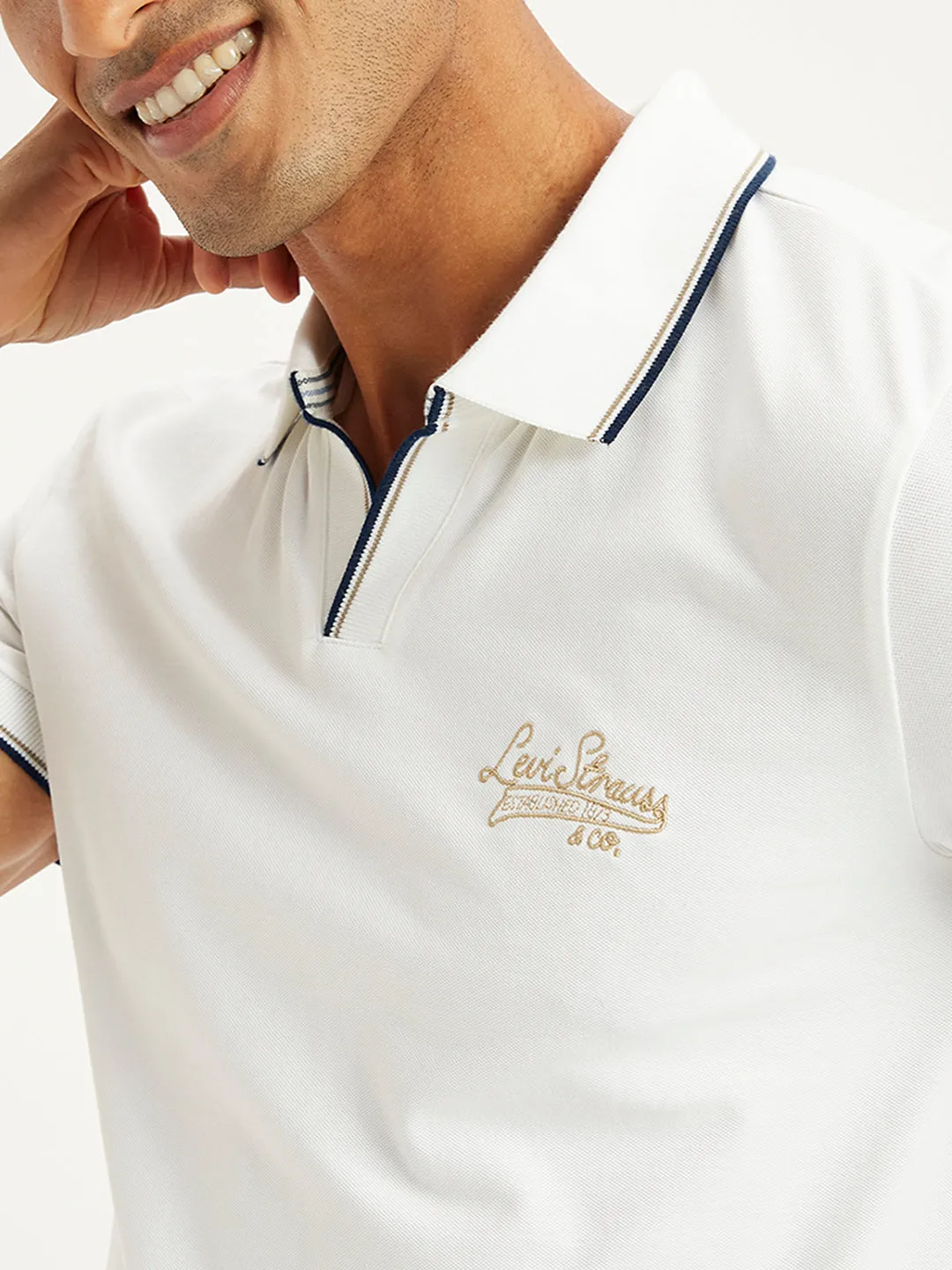 Men's Solid Slim Fit Polo T-Shirt LEVI'S
