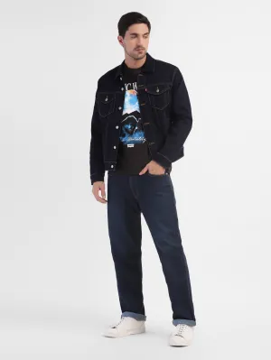 Men's Solid Spread Collar Denim Jacket LEVI'S