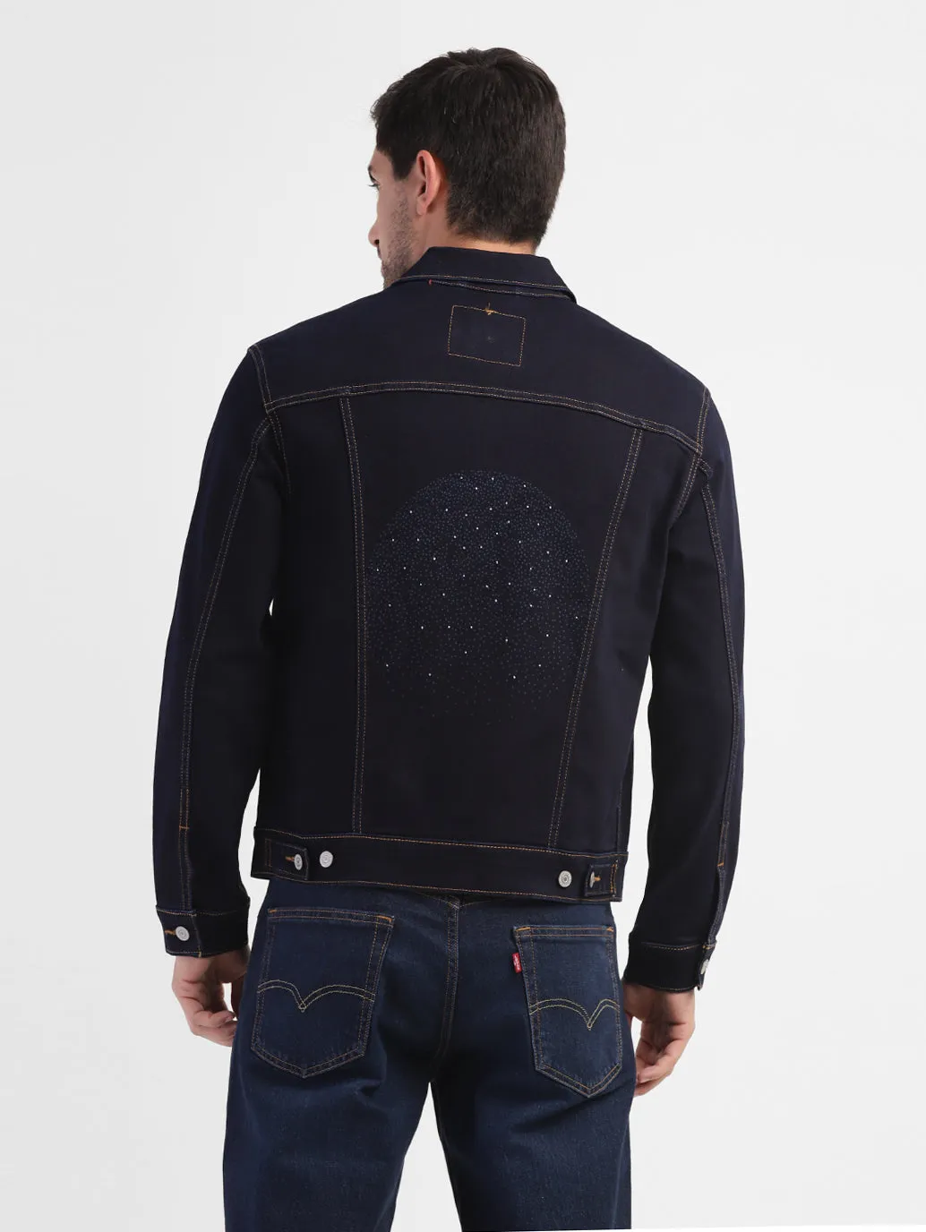Men's Solid Spread Collar Denim Jacket LEVI'S