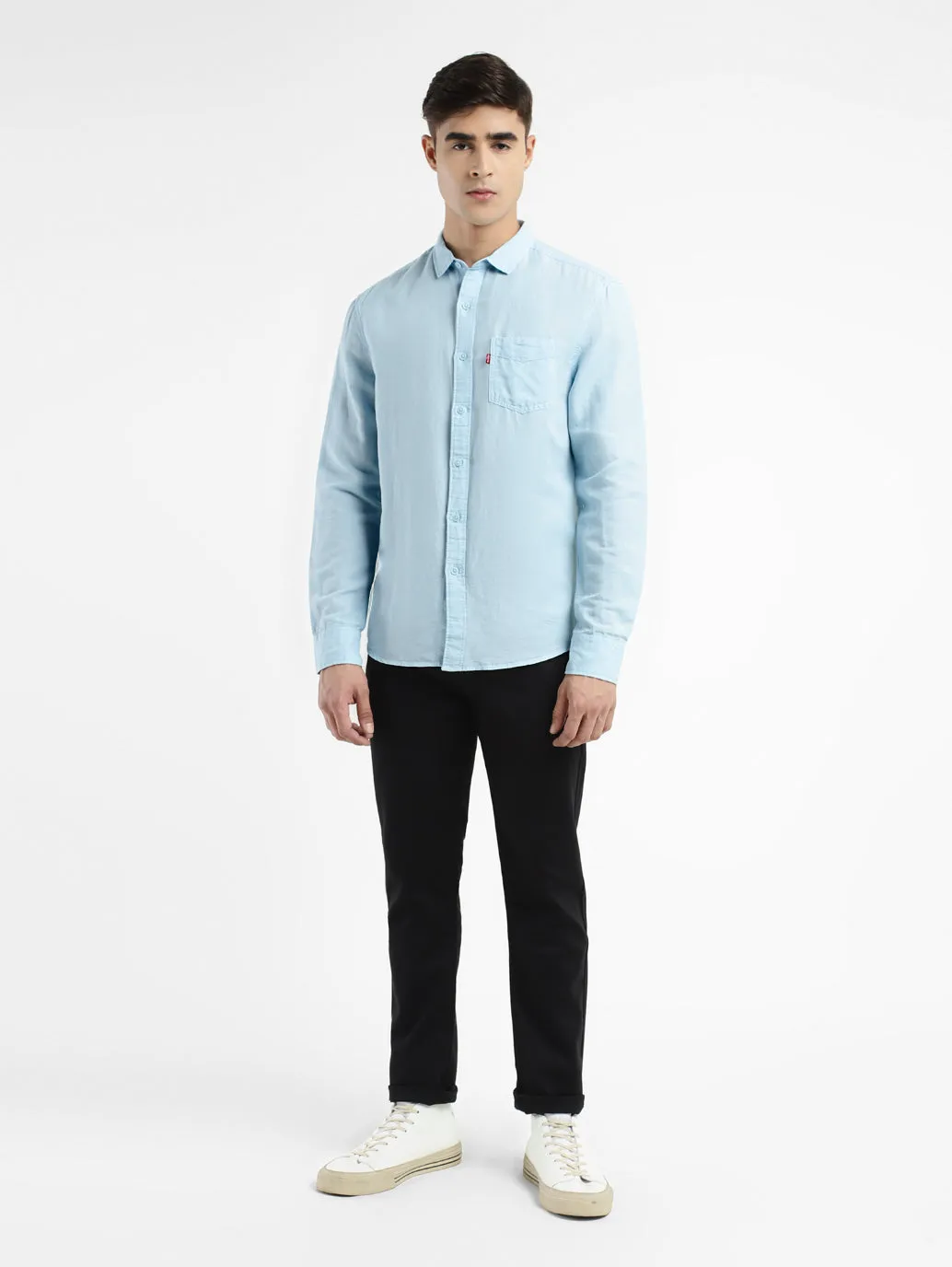 Men's Solid Spread Collar Shirt LEVI'S